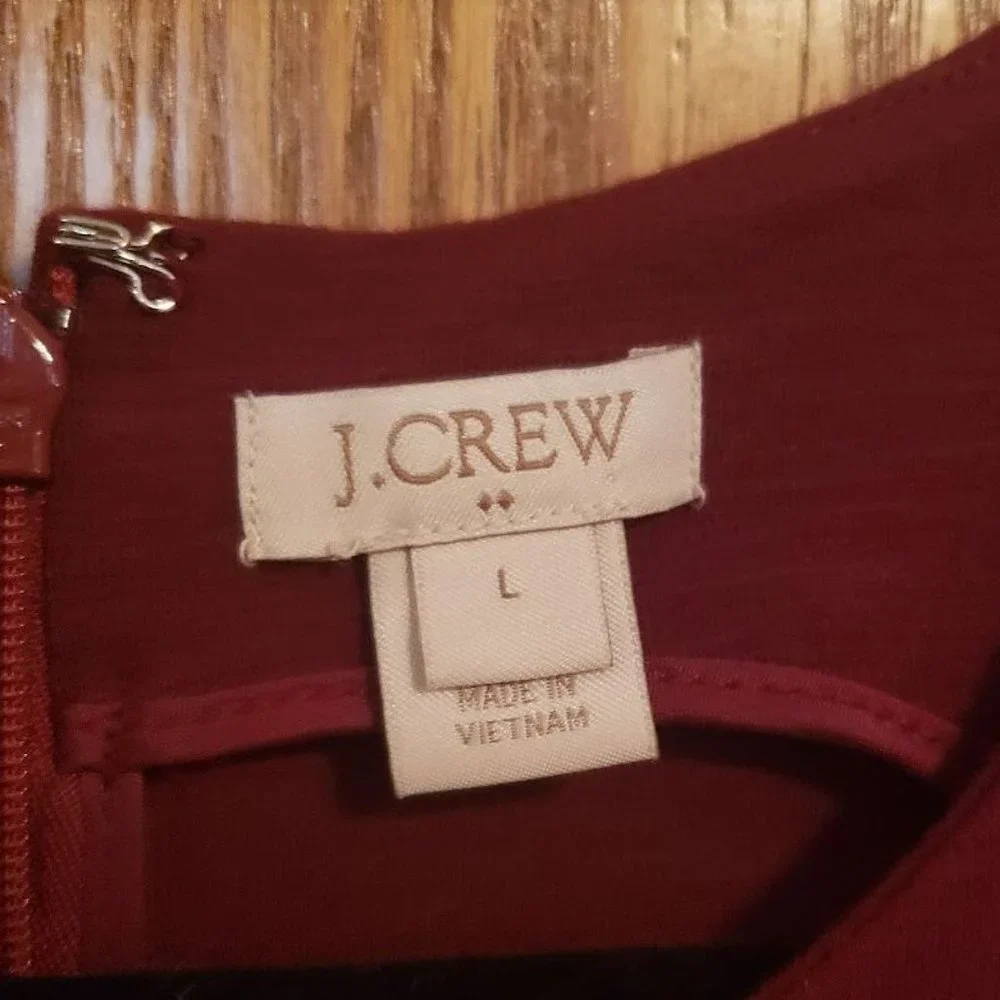 J. Crew Factory Sleeveless Maroon A-line Dress Womens Large